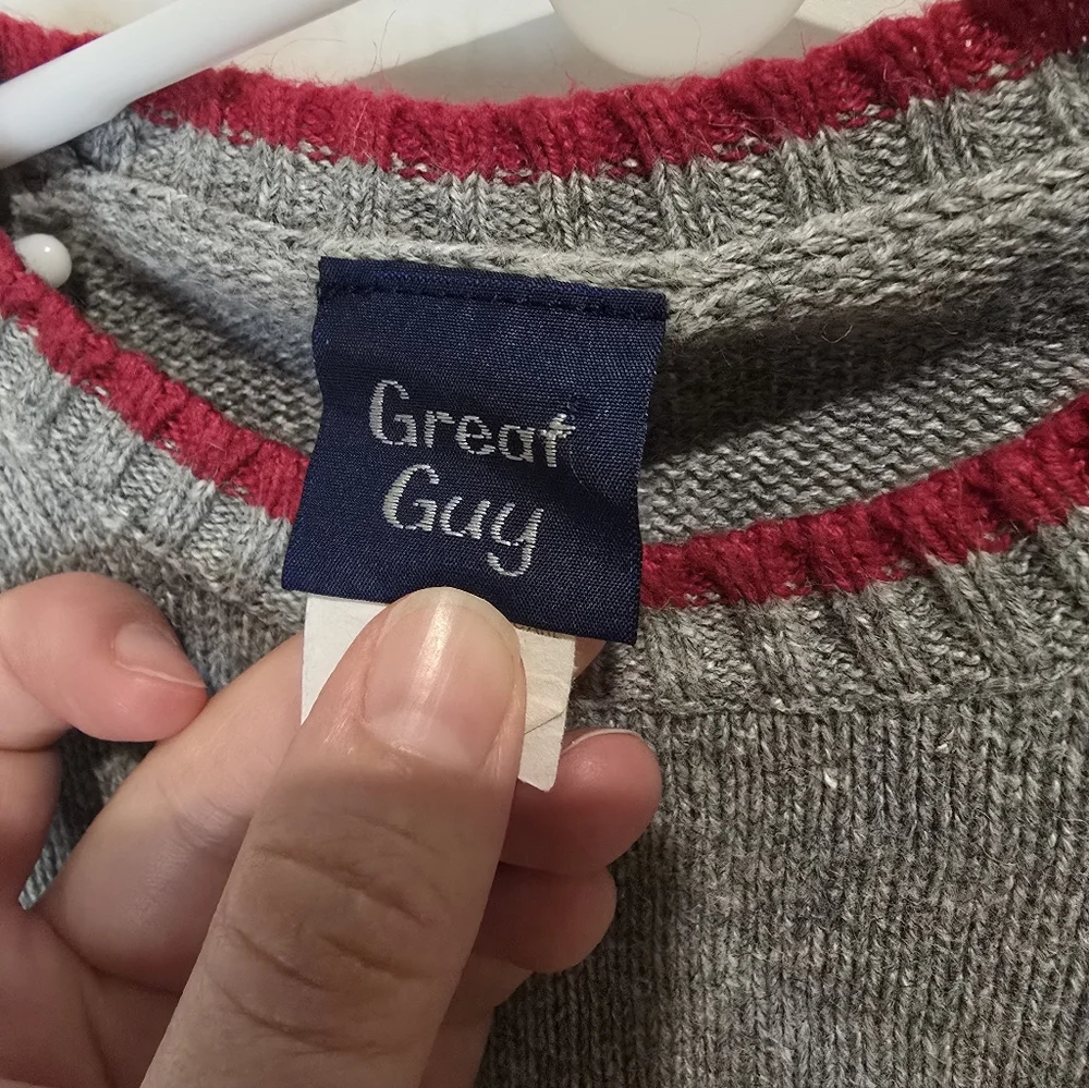 Great Guy Vintage Gray and Red Kids Sweater with Truck Design 18 Months - Picture 5 of 7